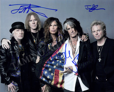Aerosmith - Photograph Signed by All 5 Members