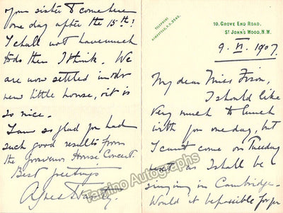 Harty, Agnes - Autograph Letter Signed
