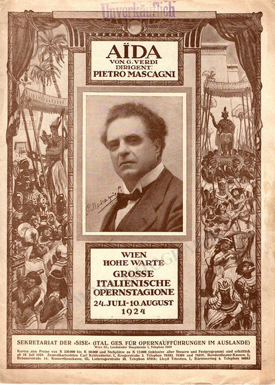 Mascagni, Pietro - Performance Program Aida 1924