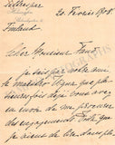 Akte, Aino - Autograph Letter Signed 1908