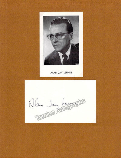Lerner, Alan Jay - Signed Card