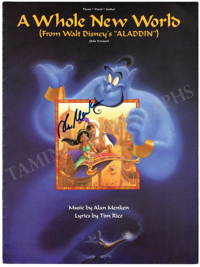 Menken, Alan - Signed Score "A Whole New World"