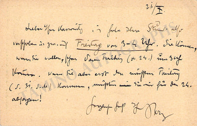 Berg, Alban - Autograph Note Signed