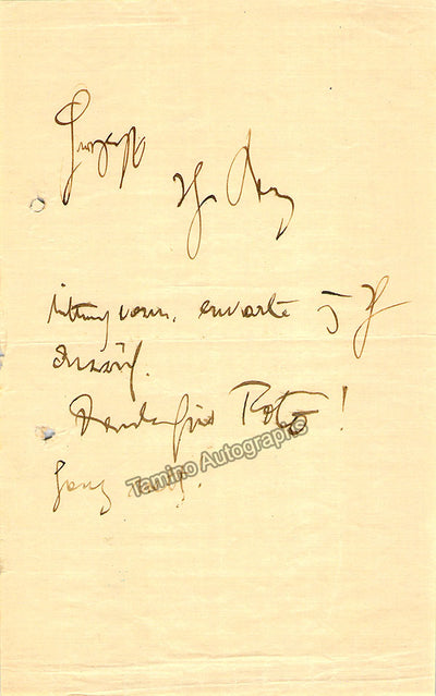 Berg, Alban - Autograph Note Signed