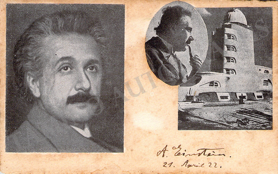 Albert Einstein Autograph Signed Card 1922 – Tamino