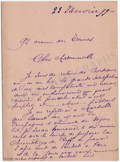 Geloso, Albert - Lot of 5 Autograph Letters Signed