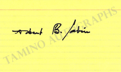 Sabin, Albert - Signed Card