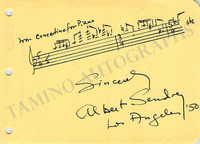 Composers - Autograph Music Quotes Signed (Various Options) A-D Part 1