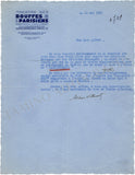 Willemetz, Albert - Set of 3 Typed Letters Signed 1932