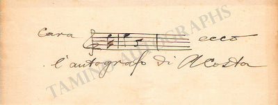 Costa, Alessandro - Autograph Music Quote Signed