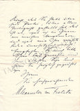 Fielitz, Alexander von - Autograph Letter Signed 1898
