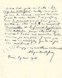 Bisson, Alexandre - Autograph Letter Signed 1908 & Card