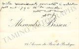 Bisson, Alexandre - Autograph Letter Signed 1908 & Card