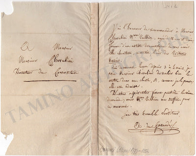 De Garaude, Alexis - Autograph Letter Signed