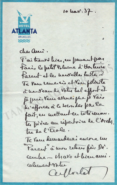 Signed Letter (1937) & Photo