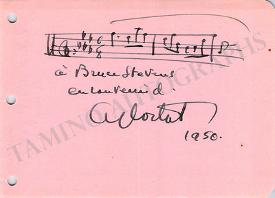 Cortot, Alfred - Signed Album Page 1950