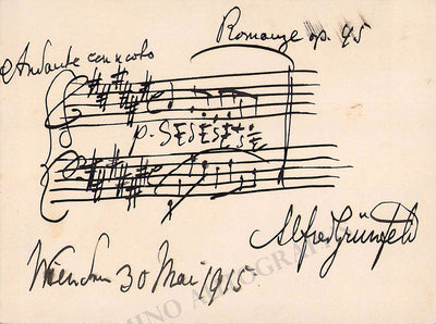 Grunfeld, Alfred - Autograph Manuscripts (Various Options)