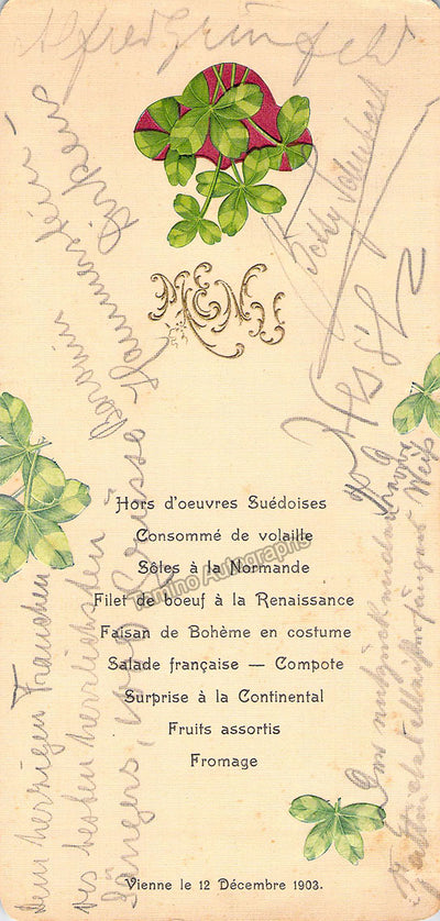 Signed Menu (1903)