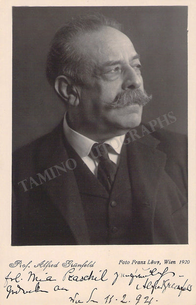 Grunfeld, Alfred - Signed Photograph
