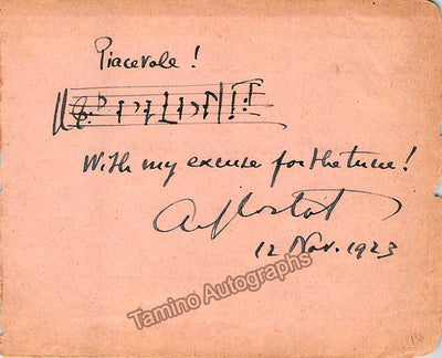 Autograph Music Quote Signed (1923)