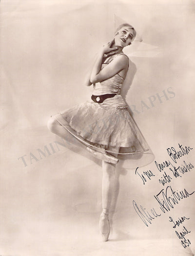 Nikitina, Alice - Signed Photograph 1930