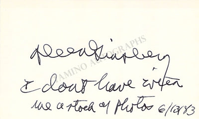 Ginsberg, Allen - Signed Card 1983 & Photo