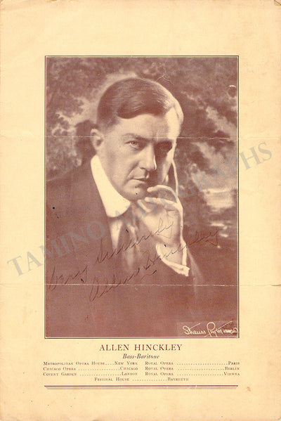 Hinckley, Allen - Signed Brochure