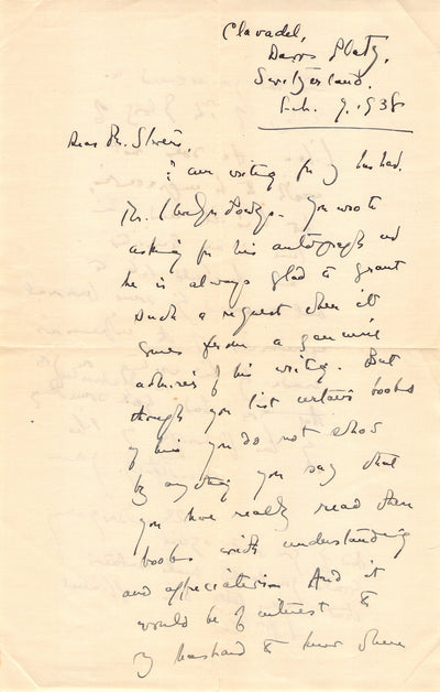 Gregory, Alyse - Autograph Letter Signed 1938