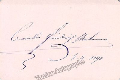 Materna, Amalie - Signed Card 1890 + Cabinet Photo