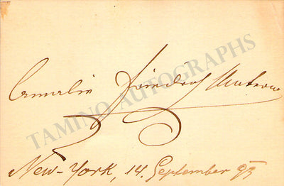 Materna, Amalie - Signed Card 1893