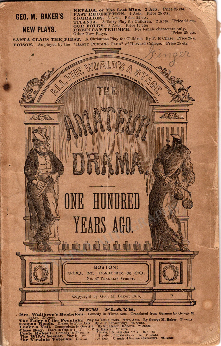 Baker, George M. - Book "The Amateur Drama" 1876