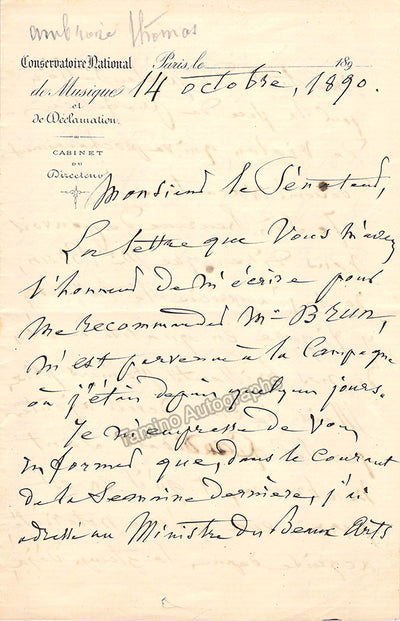 Autograph Letter Signed (1890)