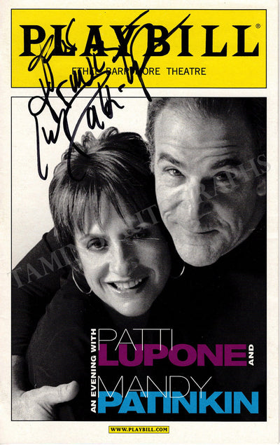 Patinkin, Mandy - Signed Playbill "An Evening with Patti LuPone and Mandy Patinkin"