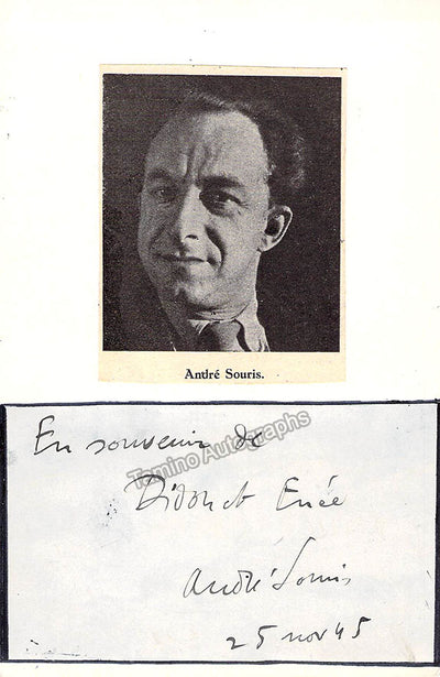 Souris, Andre - Signed Card