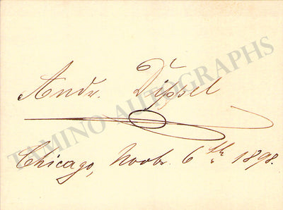 Dippel, Andreas - Signed Card 1898