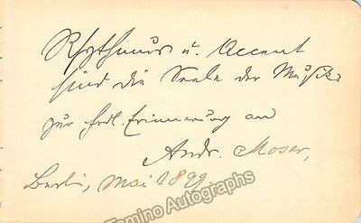 Moser, Andreas - Signed Album Page 1899
