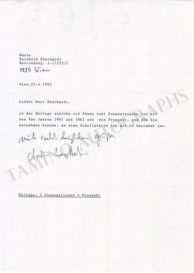 Logothetis, Anestis - Set of 5 Autographs & Memorabilia