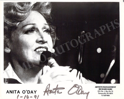 O'Day, Anita - Signed Photograph 1991