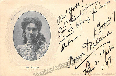 Kallina, Anna - Signed Photograph 1897