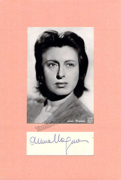 Magnani, Anna - Photograph + Signed Album Page