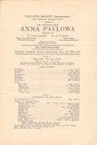 Pavlova, Anna - Performance Program Washington 1914