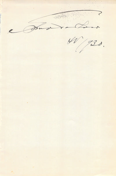 Pavlova, Anna - Signed Album Page 1930 & Photo