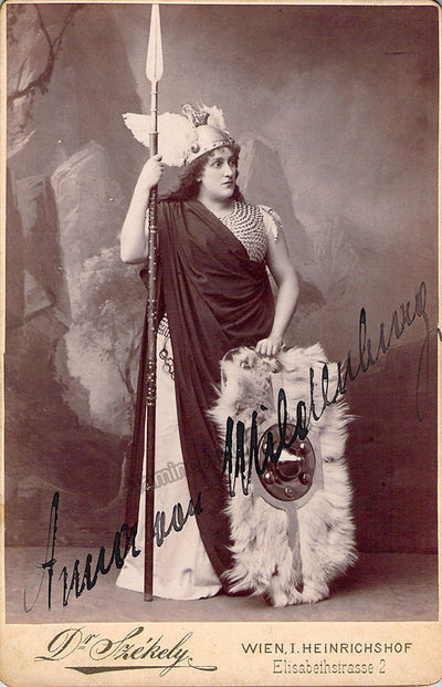 Von Mildenburg, Anna - Signed Cabinet Photograph in Die Walkure
