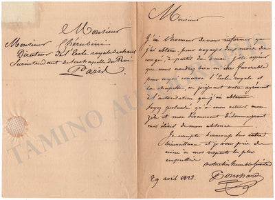 Ponchard, Antoine - Set of 3 Autograph Letters Signed