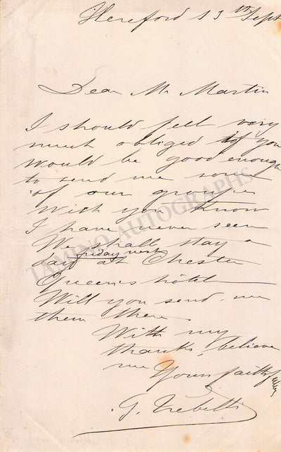 Trebelli, Antoniette - Autograph Note Signed