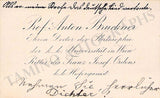 Bruckner, Anton - Autograph Note Signed