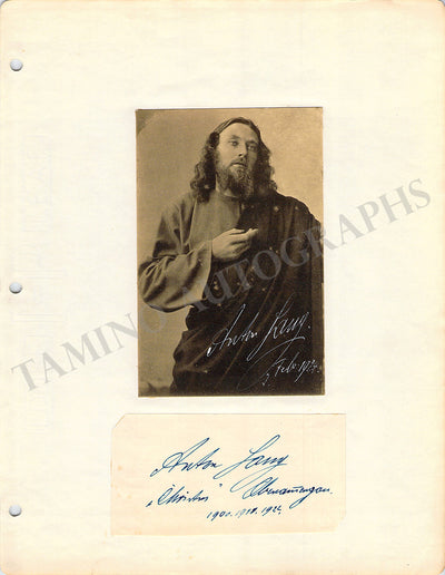 Lang, Anton - Signed Photograph 1924