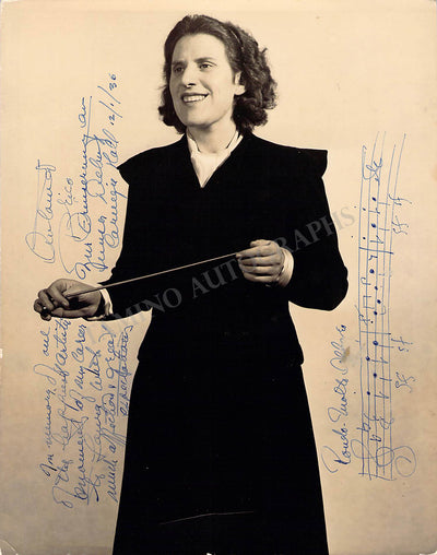 Brico, Antonia - Signed Photo with Music Quote 1936