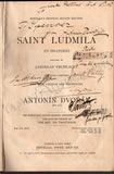 Dvorak, Antonin - Signed Score "St. Ludmila" World Premiere