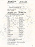 Price, Leontyne - Diaz, Justino - Signed Cast Page Antony and Cleopatra Met Opening 1966